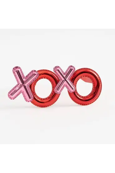 Kırmızı Renk Xoxo Yazılı Parti Gözlüğü 17x7 cm ( )