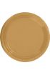 Gold Plastik Tabak 22 cm 25li