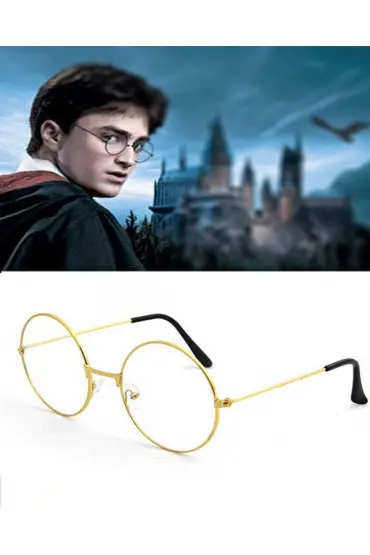 Harry Potter Metal Çerçeveli Gözlüğü - Haryy Potter Gryffindor Gözlüğü ( )