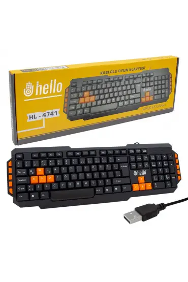  192 HELLO HL-4741 KABLOLU OYUNCU GAMING KLAVYE (4172)