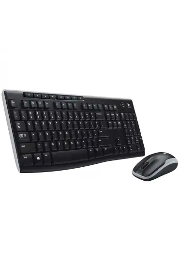  192 LOGITECH MK270 SİYAH KABLOSUZ Q KLAVYE SET (4172)