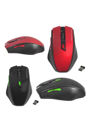  192 EVEREST SMW-777 USB 2.4GHZ OPTİK KABLOSUZ MOUSE (KIRMIZI*SİYAH) (4172)