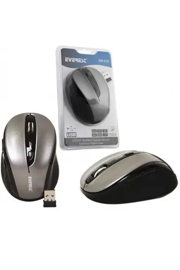  192 EVEREST SM-613 SİYAH 2.4GHZ OPTİK USB KABLOSUZ MOUSE (4172)