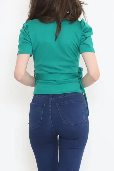 Bel Detay Bluz Yeşil - 12234.631.