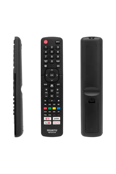  192 HUAYU KL HISENSE RM-HS1530 NETFLIX- YOUTUBE- PRIME VIDEO- GOOGLE PLAY TUŞLU UNIVERSAL LCD-LED TV KUMANDA (4172)