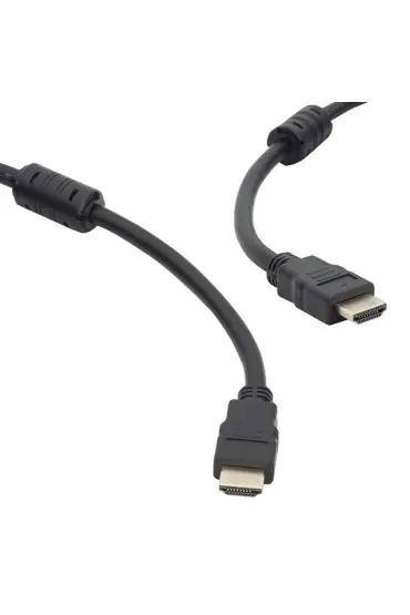  192 PLASTİK DÜZ SİYAH 5 METRE HDMI KABLO POŞETLİ (4172)