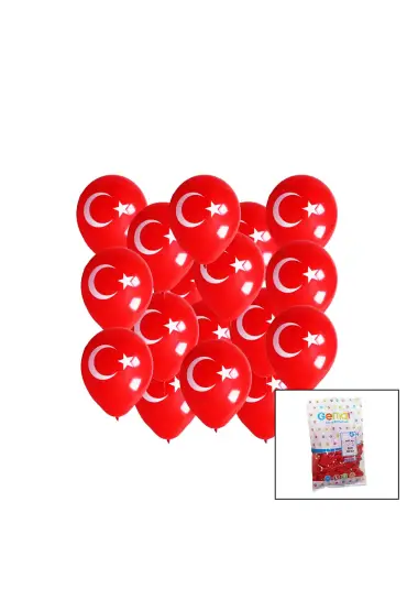  192 BAYRAKLI BALON  10 İNÇ - 26CM - 100PCS (4172)