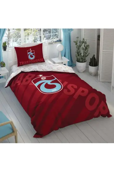 Trabzonspor Bordo Logo Tek Kişilik Nevresim Takımı