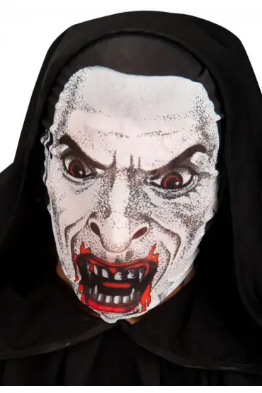 Kafaya Tam Geçmeli Bez Vampir Maskesi - Streç Korku Maskesi - 3D Baskılı Maske Model 2 ( )