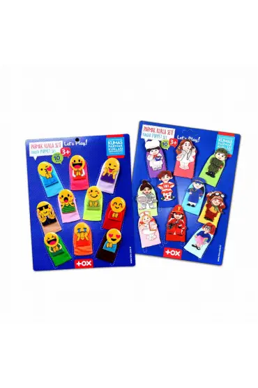  247 2 Set - 20 Parça  Emojiler ve Meslekler Parmak Kukla