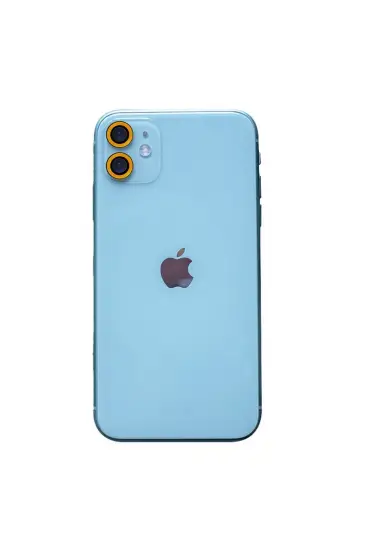  942 İphone 12 Mini Neon Fosforlu Kamera Lens - Ürün Rengi : Sarı