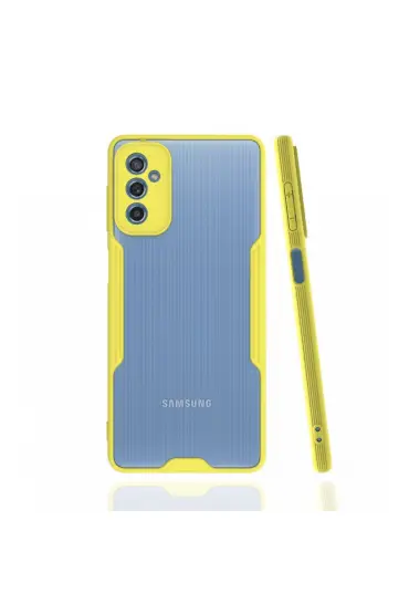  942 Samsung Galaxy M52 5g Kılıf Platin Silikon - Ürün Rengi : Mavi