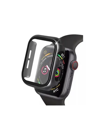  942 Apple Watch 38mm Camlı Kasa Ekran Koruyucu - Ürün Rengi : Siyah