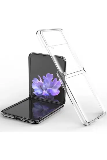  942 Samsung Galaxy Z Flip 3 Kılıf Fold Tpu Silikon - Ürün Rengi : Şeffaf