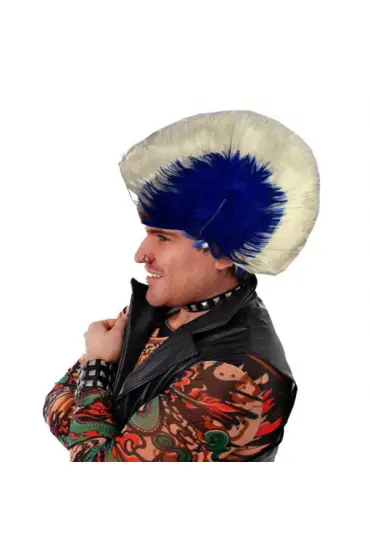 Mohican Mohawk Punk Peruk - 70 li 80 li Yıllar Peruk Model 9 ( )