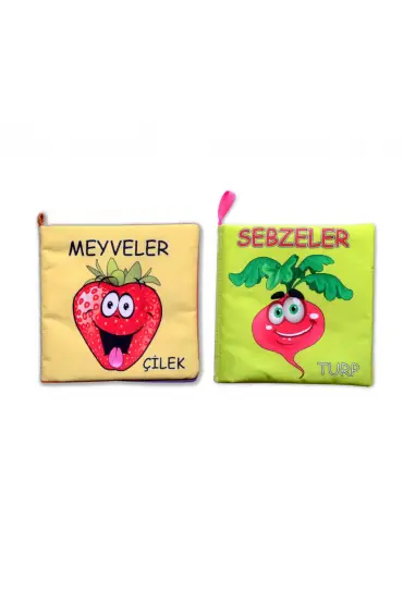  247 2 Kitap  Sebzeler ve Meyveler Kumaş Sessiz Kitap