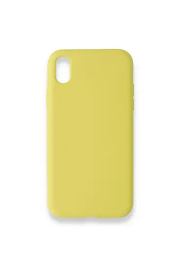  942 İphone Xr Kılıf Nano İçi Kadife  Silikon - Ürün Rengi : Sarı