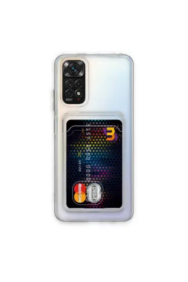  942 Xiaomi Redmi Note 11 Kılıf Kart  Silikon - Ürün Rengi : Şeffaf