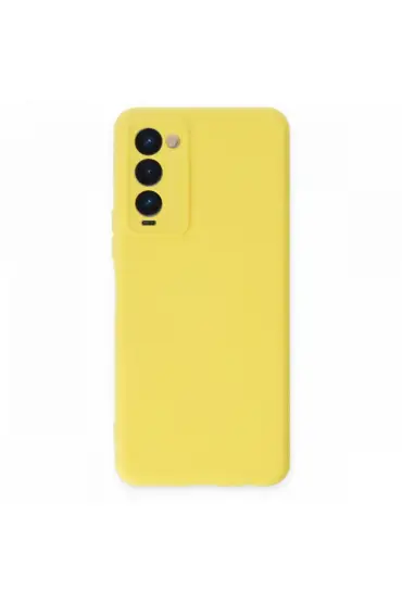  942 Tecno Camon 18 Kılıf Nano İçi Kadife  Silikon - Ürün Rengi : Sarı