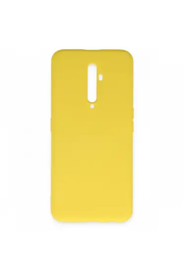  942 Oppo Reno 2z Kılıf Nano İçi Kadife  Silikon - Ürün Rengi : Sarı