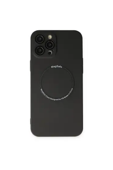  942 İphone 12 Pro Kılıf Jack Magneticsafe Lens Silikon - Ürün Rengi : Siyah