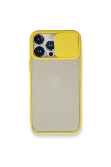  942 İphone 13 Pro Max Kılıf Palm Buzlu Kamera Sürgülü Silikon - Ürün Rengi : Turkuaz