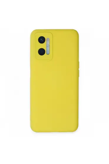  942 Oppo A96 Kılıf Nano İçi Kadife  Silikon - Ürün Rengi : Sarı