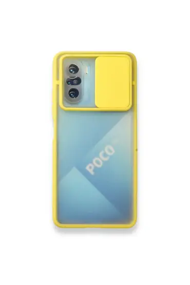  942 Xiaomi Redmi K40 Kılıf Palm Buzlu Kamera Sürgülü Silikon - Ürün Rengi : Turkuaz