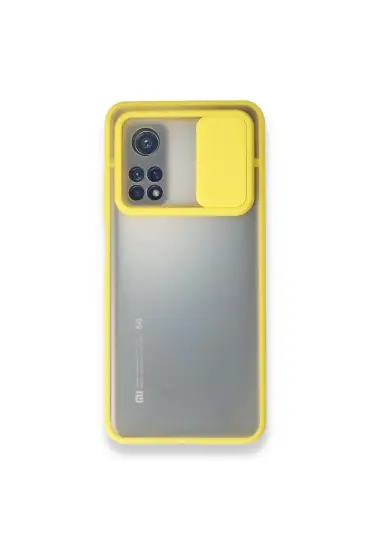  942 Xiaomi Mi 10t Pro Kılıf Palm Buzlu Kamera Sürgülü Silikon - Ürün Rengi : Lacivert