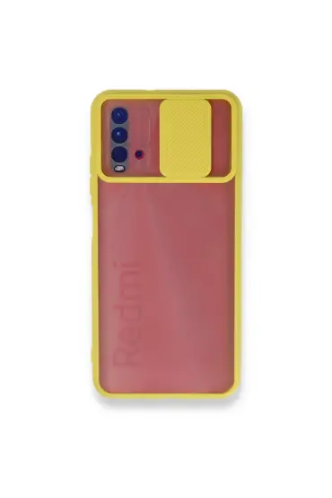  942 Xiaomi Redmi Note 9 4g Kılıf Palm Buzlu Kamera Sürgülü Silikon - Ürün Rengi : Lacivert