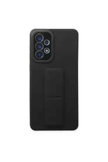  942 Samsung Galaxy A52s Kılıf Mega Standlı Silikon - Ürün Rengi : Siyah