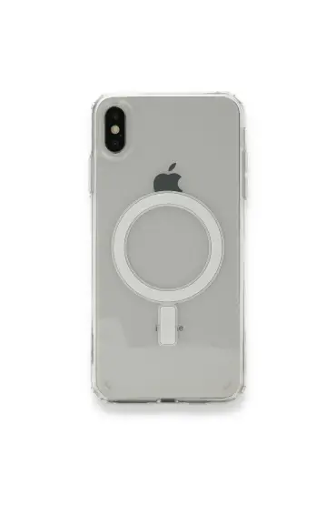  942 İphone Xs Kılıf Magneticsafe  Silikon - Ürün Rengi : Şeffaf