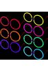Glow Stick Parti Gözlüğü Glow Partisi Yuvarlak Şekilli Fosforlu Gözlük 6 Adet ( )