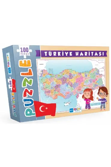 Blue Focus Türkiye Haritası - Puzzle 100 Parça