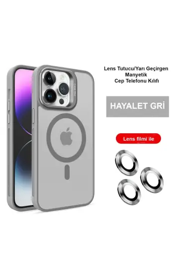  942 Joko İphone 14 Pro Kılıf Flet Lens Magsafe Kapak - Ürün Rengi : Koyu Yeşil