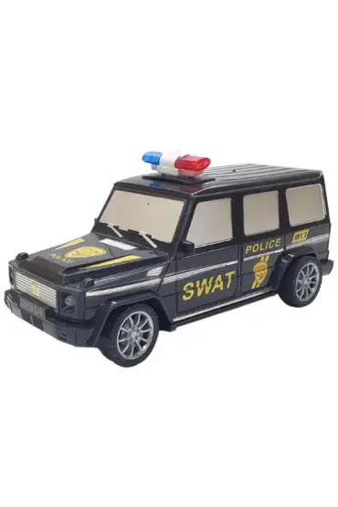  505 Uzaktan Kumandalı Mercedes Polis Jeep 1:20 Ölçek 18 Cm Siyah - 13578-887