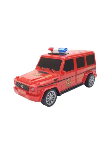  505 Uzaktan Kumandalı Mercedes Polis Jeep 1:20 Ölçek 18 Cm Kırmızı