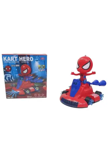  505 Spider-Man Karting ışıklı Sesli Çarp-Dön Araba