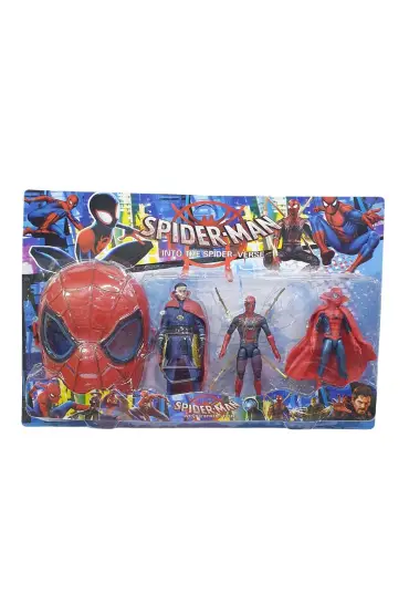  505 Spider-Man 3 lü Figür ve Maskeli Set 2 Asorti