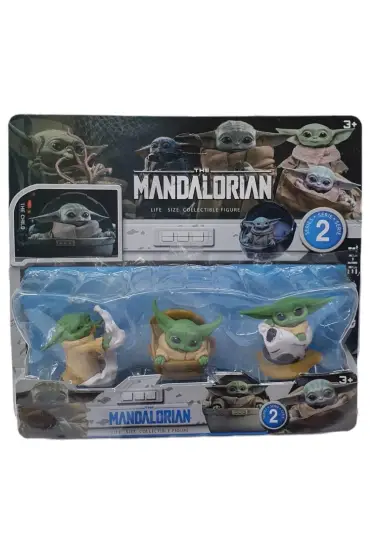  505 Star Wars Mandolorian Yoda 3 lü Figür Set 2 Asorti