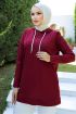  275 Kapşonlu Tunik Bordo