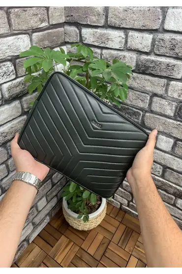  359  Yeşil Üçgen Desen  Clutch Çanta