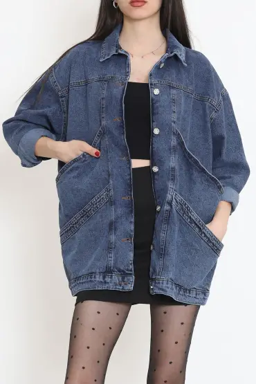  275 Oversize Kot Ceket Mavi