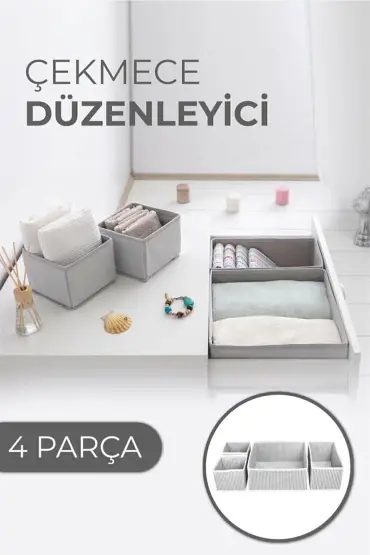  174 Çekmece Düzenleme Kutu Seti Organizer 4lü Set