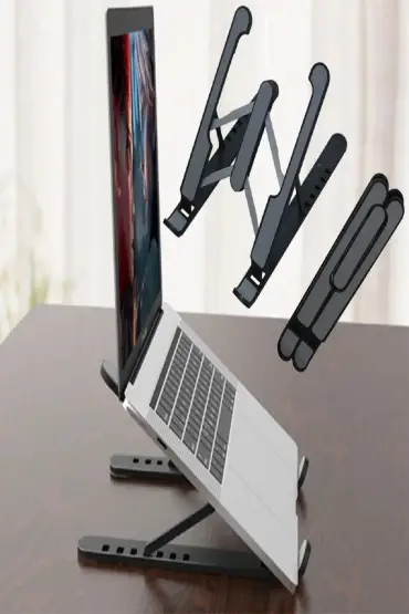  174 Katlanabilir Laptop Standı - Kaydırmaz Kademe Ayarlı Laptop Tablet Tutucu