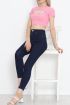 Dekolteli Crop Body Tozpembe - 4121.1567.