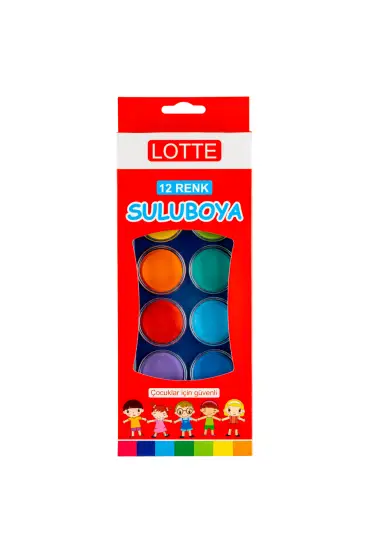 Lotte Suluboya 12 Renk - Büyük Boy 12'li Paket