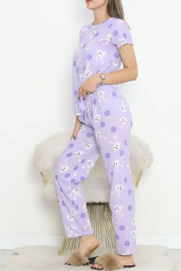 Desenli Pijama Takımı Açıklila - 130.1287.