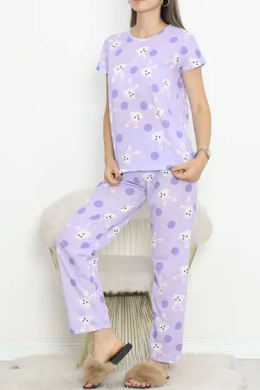 Desenli Pijama Takımı Açıklila - 130.1287.