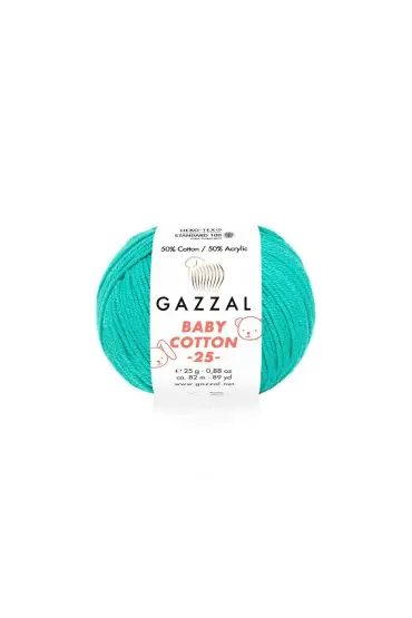 Gazzal Baby Cotton 25 El Örgü İpi Lagün 3426